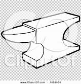 Anvil Outline Clip Coloring Illustration Royalty Vector Lal Perera sketch template