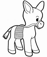 Donkey Coloring Pages Baby Color Getcolorings Getdrawings Printable sketch template