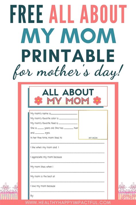 printable mother  day questionnaire printable word searches