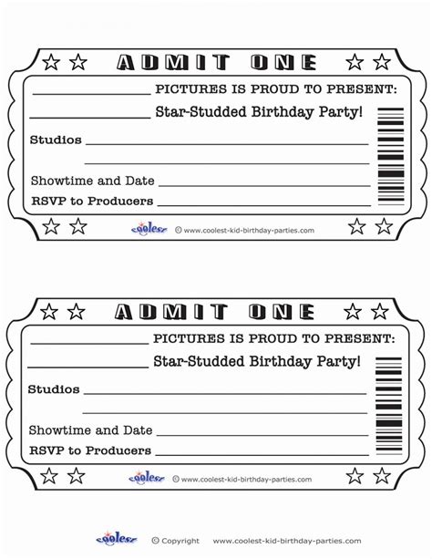printable ticket template addictionary