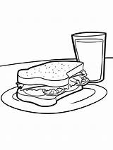 Sandwich Pages Coloring Printable Kids sketch template