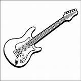 Guitar Coloring Pages Printable Getcolorings Electric Color sketch template