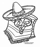 Coloring Hat Mexican Mexico Flag Getcolorings Colo sketch template
