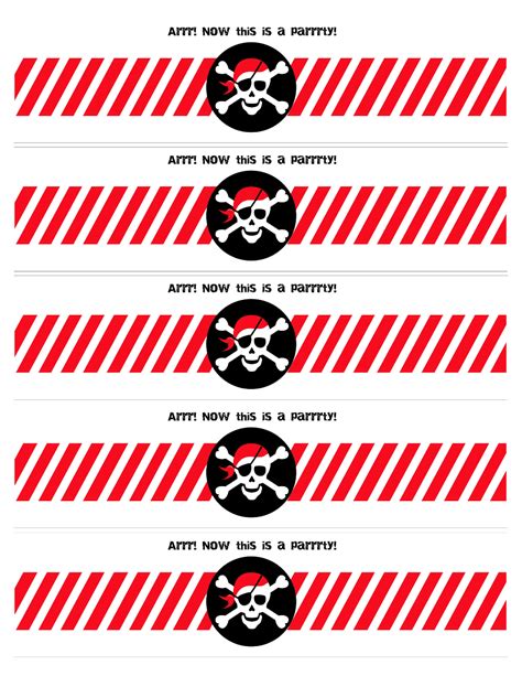 printable pirate food labels   creative label pirate themed birthday party