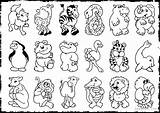 Coloring Animals Pages Animal Printable Safari Print Jungle Kids Rainforest Forest Wild Preschool Realistic Drawing African Paw Color Alphabet Zoo sketch template