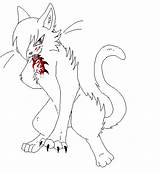 Cat Lineart Bloodclan Mine Deviantart sketch template