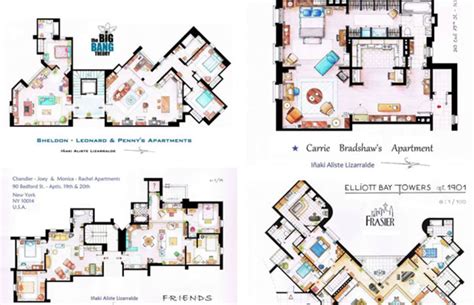 Floor Plans Of Your Favorite Sitcom Apartments Complex