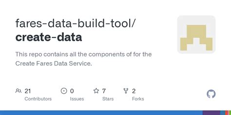 github fares data build toolcreate data  repo