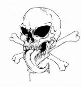 Crossbones Pirate Skulls Crossbone sketch template