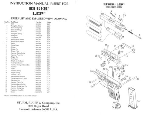 ruger lcp exploded view  comprehensive guide  understanding   workings muzzle