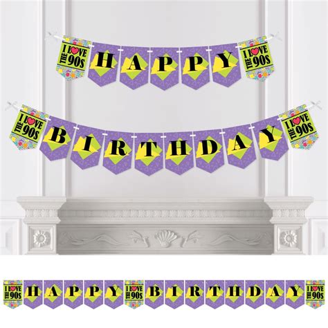 big dot of happiness 90 s throwback 1990s birthday party bunting