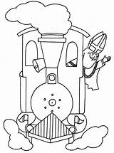Sinterklaas Trein Sint Nikolaus Nicholas Ausmalbild Ausmalbilder Kleuren Tekeningen Saint Piet Nicolas Stemmen Animaatjes Kiezen Jarig Colorier sketch template