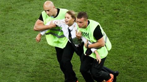 pussy riot stage on field protest during world cup final music feeds