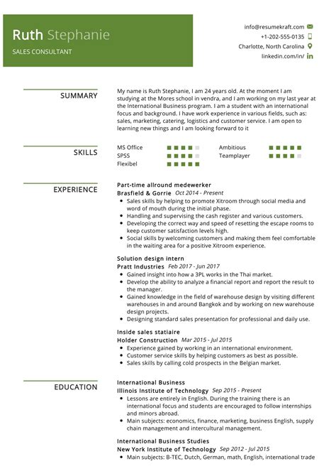 consulting resume template