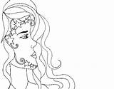Coloring Starry Face Coloringcrew sketch template