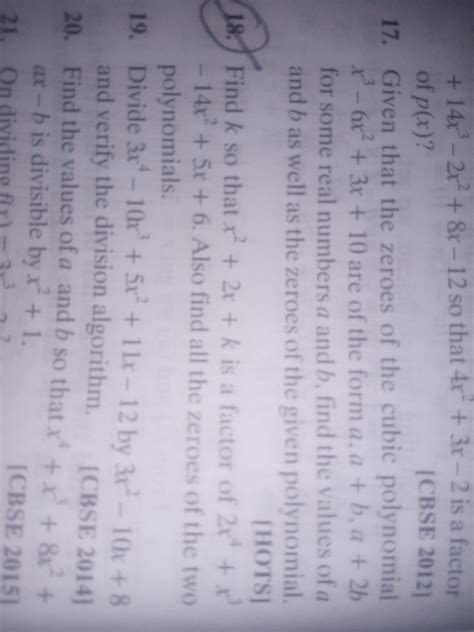 Find K So That X Square 2 X K Is A Factor Of 2 X 4 X