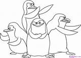 Penguins Coloring Pages Penguin Madagascar Pole Cliparts Friends North sketch template