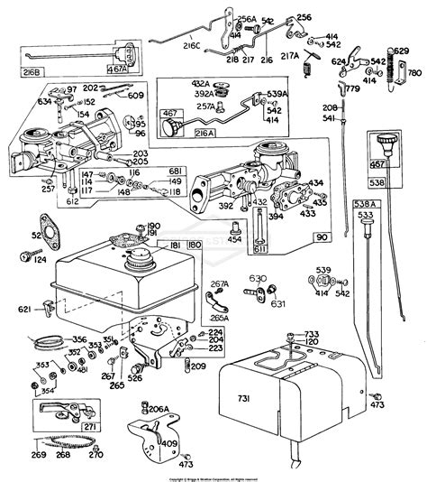 briggs  stratton    parts diagram  carburetorfuel partscontrols