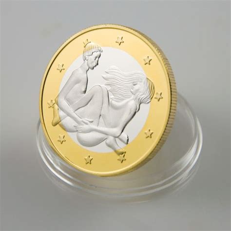 newest design sex 6 euros coin order make love sexy silver and gold clad metal coins sexy