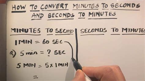 how to convert minutes to seconds and seconds to minutes youtube