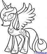 Pony Coloring Little Luna Princess Pages Unicorn Mlp Cadence Drawing Printable Draw Rainbow Step Kids Clipart Print Party Easy Celestia sketch template