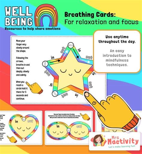 mindfulness breathing exercise cards childrens mental health week