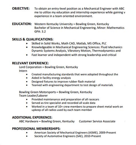 sample entry level resume templates   ms word