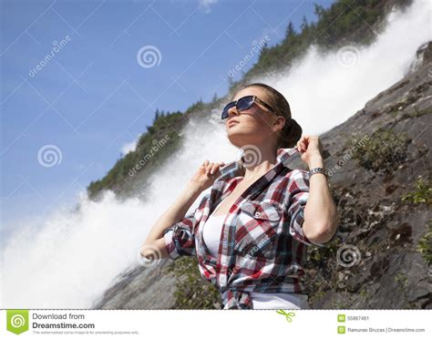 Hot Day In Alaska Stock Image Image Of Beautiful Posing