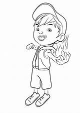 Boboiboy Fire Drawing Coloring Pages Draw Kids Websincloud Cartoon Printable Step Description Getdrawings Paintingvalley L0 sketch template