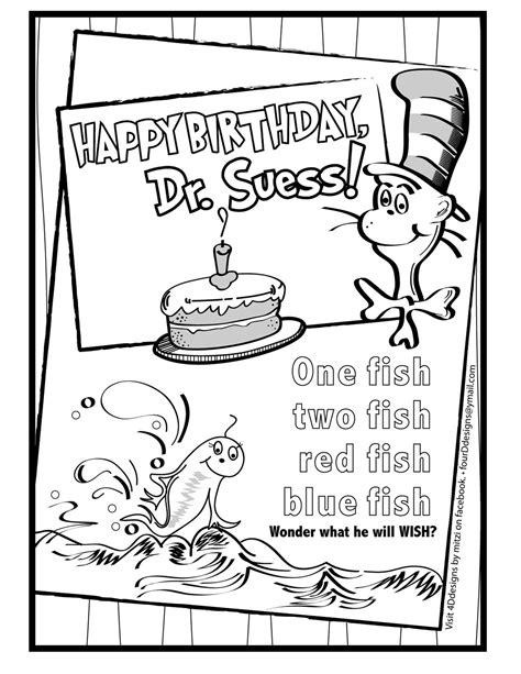 happy birthday dr suess coloring page   dr seuss