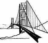 Bridge Clipart Gate Clip Golden San Francisco Church Drawing Building Arch Cliparts Over Bragging Honeymoon School House River Library Outline sketch template