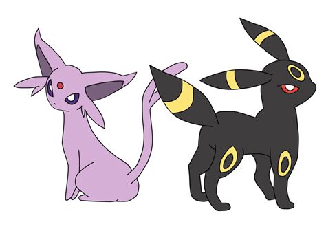 Espeon And Umbreon By Damagedchaos On Deviantart