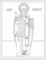 Orthodox Saints Ukrainian sketch template