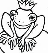 Frog Coloring Prince Getcolorings sketch template