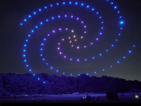 video  drone light show illuminating night sky  viral