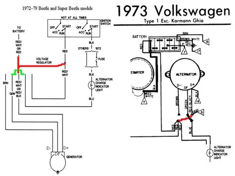 vw beetle starter motor wiring diagram