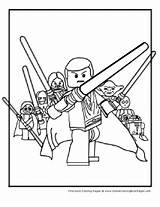 Lego Coloring Pages Wars Star Kids Color Sheets Printables Sheet sketch template