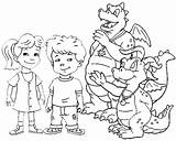 Coloring Tales Dragon Pages Fun Kids sketch template
