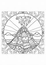 Volcano Coloring Pages Adults Stress Anti Drawing Zen Adult Sheets Shield Printable Mandala Sleep Who Kids Books Color Mandalas Detailed sketch template