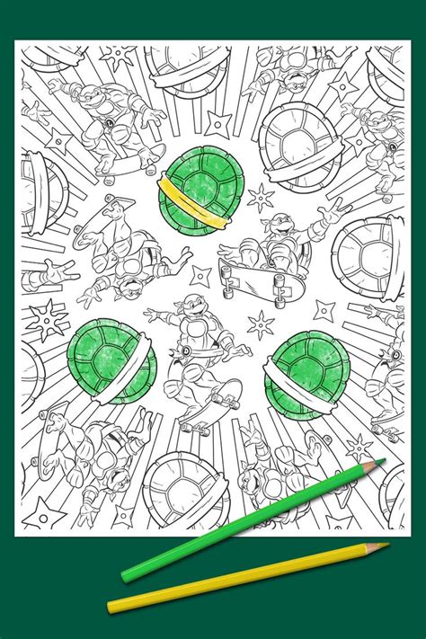 tmnt adult coloring page coloring pages birthday coloring pages