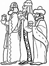 Three Kings Cliparts Wise Men Coloring Christmas Christ sketch template