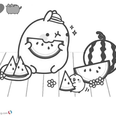 pusheen coloring pages cute dinosaur hat  printable coloring