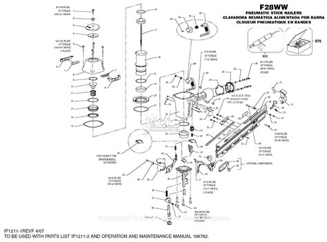 bostitch fww parts diagram  nailer