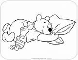 Pooh Piglet Winnie Disneyclips Napping Funstuff sketch template