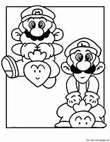 Coloring Luigi Pages Mario Print Popular sketch template