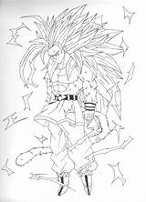 Goku Ssj5 Pages Coloring Sketch Fanart Template sketch template