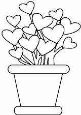 Coloring Plant Pages Plants Parts Potted Kids Colorear Flowers Color Vase Para Corazones Colouring Heart Crafts Egg Choose Flower Board sketch template
