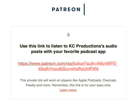 enable audio rss feeds   members patreon  center