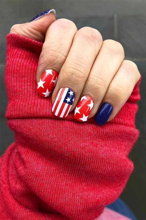 america nail wraps   american nails flag nails american flag