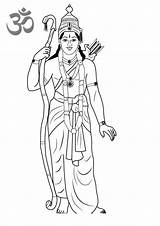 Rama Lord Coloring Pages Printable Hinduism Kids Adults sketch template